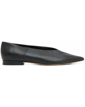 Mansur Gavriel Kiki Pointed-Toe Ballet Flats - Black