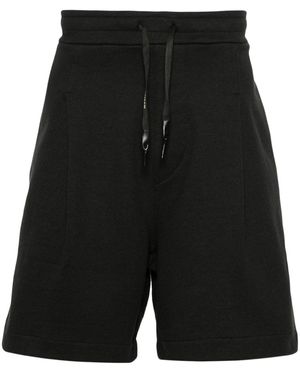 A PAPER KID Logo-Patch Shorts - Black