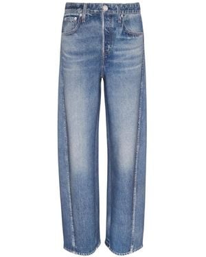 Rag & Bone Miramar High-Rise Barrel Jeans - Blue