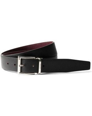 Prada Saffiano Reversible Leather Belt - Black