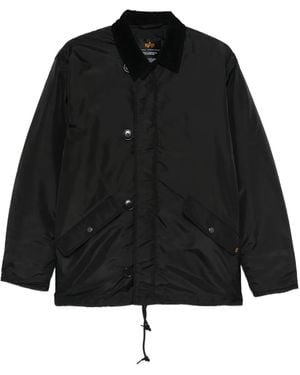 Alpha Industries Ecw 1978 Corduroy-Collar Impermeable Jacket - Black