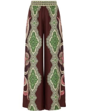 La DoubleJ All-Over-Printed Palazzo - Brown