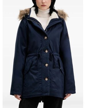 Hollister Faux-Fur Hooded Coat - Blue