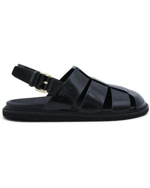 Moschino Sandalen Aus Leder - Schwarz