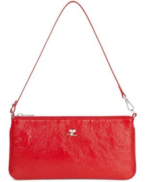 Courreges Cartera Con Placa Del Logo Y Cremallera - Rojo