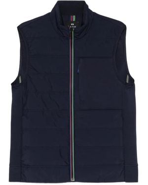 Paul Smith Mixed Media Gilet - Blue