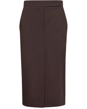 Blanca Vita Gonna Con Tasche - Marrone