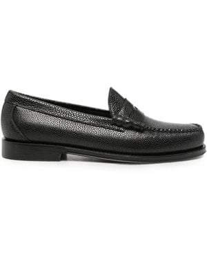 G.H. Bass & Co. Weejuns Larson Stingray-Effect Leather Loafers - Black