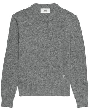 Ami Paris Ami De Coeur Cashmere Jumper - Men's - Cashmere/wool - Grey