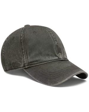 Golden Goose Star-Embroidered Cotton Mini Moorfl Hat With Metal Adjuster - Grey