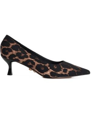 Twentyfourhaitch Pumps Mit Leoparden-Print - Schwarz