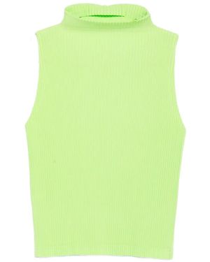 Homme Plissé Issey Miyake Plissé-Effect Sleeveless Vest - Green