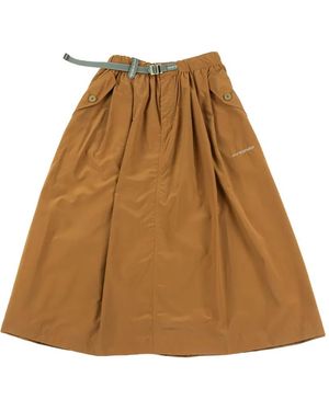 and wander Oversized Cargo Midi Skirt - Brown