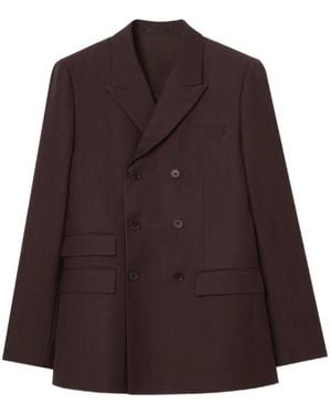 Burberry Double-Breasted Blazer - Brown
