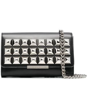 Philipp Plein Stud-Embellished Leather Crossbody Bag - Black