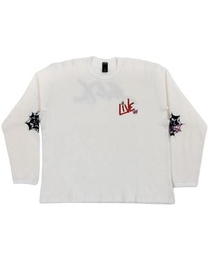 ANTI PROMO Long-Sleeved Thermal Jumper - White