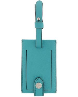 Tory Burch Leather Luggage Tag - Blue