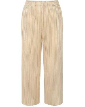 Pleats Please Issey Miyake Merry Bicolour パンツ - ナチュラル