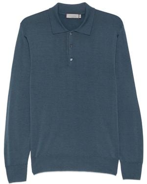 Canali Knit Polo Shirt - Blue
