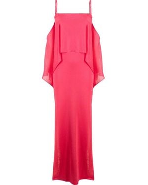 Tom Ford Off-Shoulder Ruffle-Detail Dress - Pink