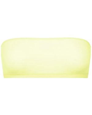 Maison Close Double Sens Bandeau Sheer Bra - Yellow