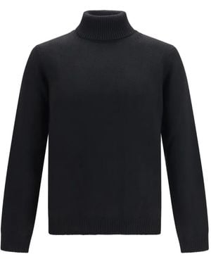 Roberto Collina Ribbed-Knit Turtleneck Jumper - Blue