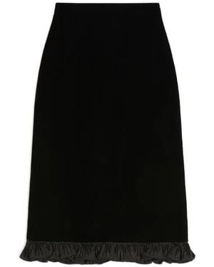 Valentino Garavani Sablé Velvet Skirt - Black