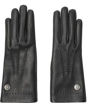Burberry Equestrian-Knight Stud Gloves - Black