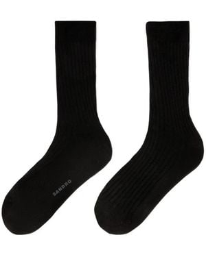 Sandro Ribbed Socks - Black