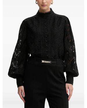 Bardot Top Olessia Con Botones - Negro