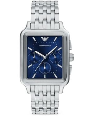 Emporio Armani Montre Chronographe À Quartz - Blue