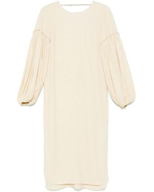 THE GARMENT Maxikleid Mit Ballonärmeln - Natur