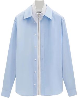 Loewe ジップアップ シャツ - ブルー