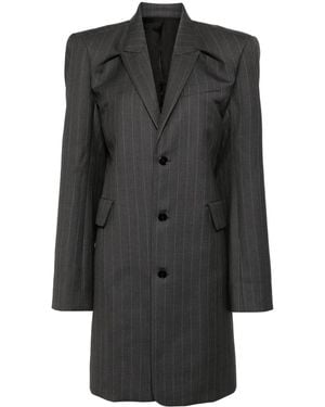 ALAINPAUL Pinstripe-Print Wool Blazer - Black