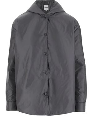 Aspesi Kapuzenjacke mit Knöpfen - Grau