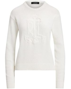 Ralph Lauren Embroidered-Logo Jumper - White