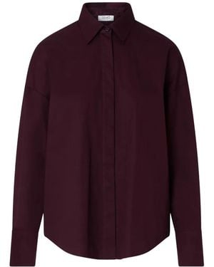 Liu Jo Shirt With Jacquard Satin Insert - Purple