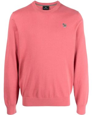 Paul Smith Sweat En Coton À Logo Brodé - Pink