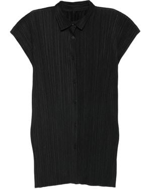 Pleats Please Issey Miyake Chemise Monthly Colors May - Noir