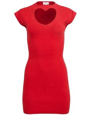 Fleur du Mal Matchmaker Heart Cutout Dress - Red