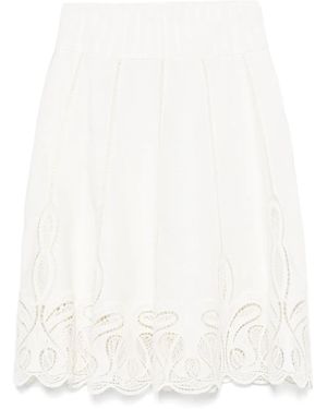 Jonathan Simkhai Embroidered Midi Skirt - White