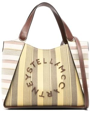 Stella McCartney ストライプ ハンドバッグ - メタリック