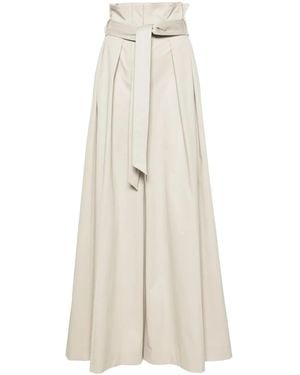 Moschino Belted Wide-Leg Pants - Natural
