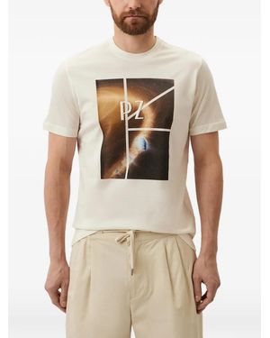 Pal Zileri Graphic Print T-Shirt - White