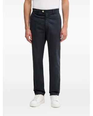 Aeronautica Militare Logo-Patch Straight-Leg Trousers - Blue