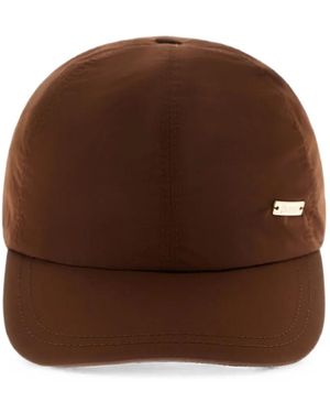 Herno Bow-Detail Cap - Brown