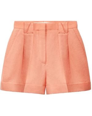Versace Wool-Linen Shorts - Orange