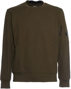 C.P. Company Lens-Detail Crew-Neck Sweatshirt - Green