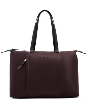 Piquadro Lyra Laptop Tote Bag - Purple