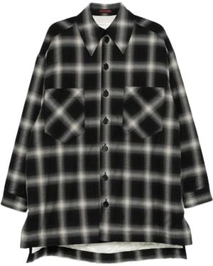 LỰU ĐẠN Sobrecamisa a cuadros - Negro